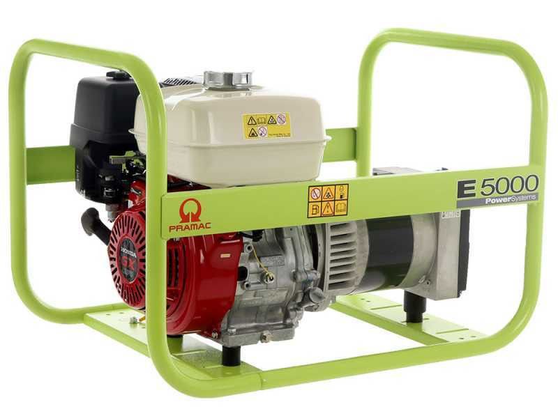 Generador a gasolina 230V 50Hz E5000 Pramac - 1