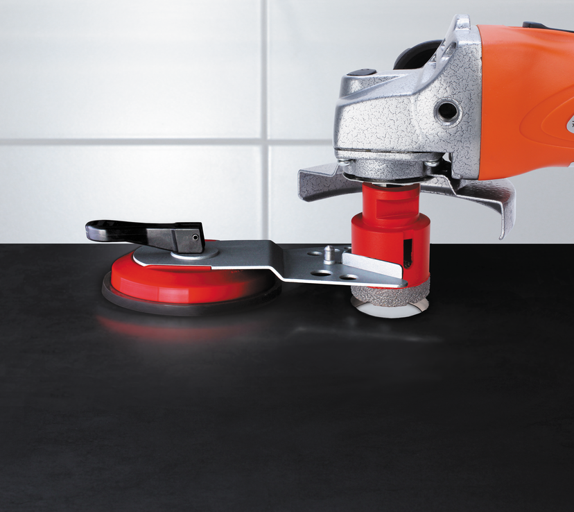 Kit of 4 diamond drill bits + Multidrill Guide DRYGRES Rubi