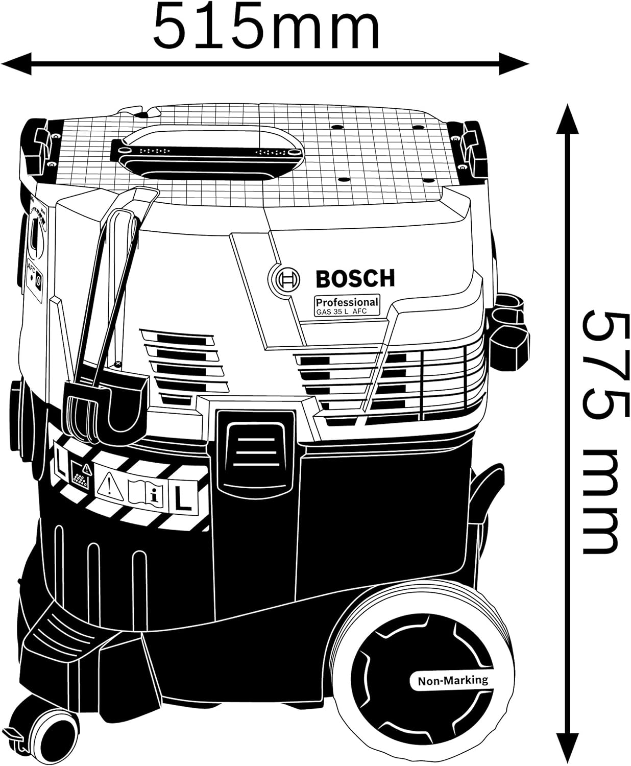 Aspirateur extracteur de poussière filaire Bosch PRO GAS 35 L AFC