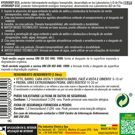 Fila HYDROREP ECO 1L Ecologische waterafstotende beschermingsfles