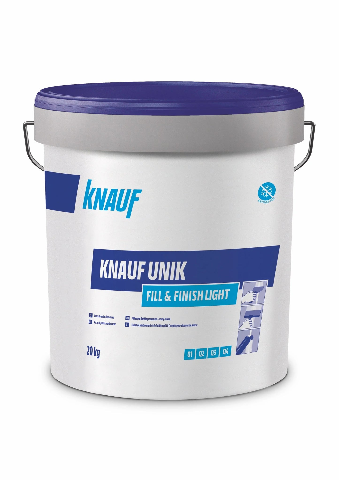 Gebruiksklare, lichtgewicht voeg- en afwerkingspasta 20 kg Knauf Unik Fill & Finish Light
