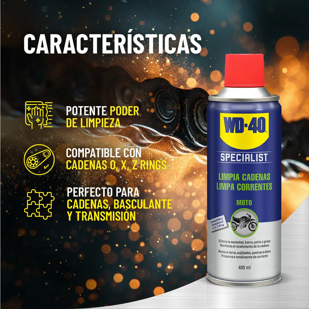 Nettoyant pour chaîne de moto WD-40 400 ml