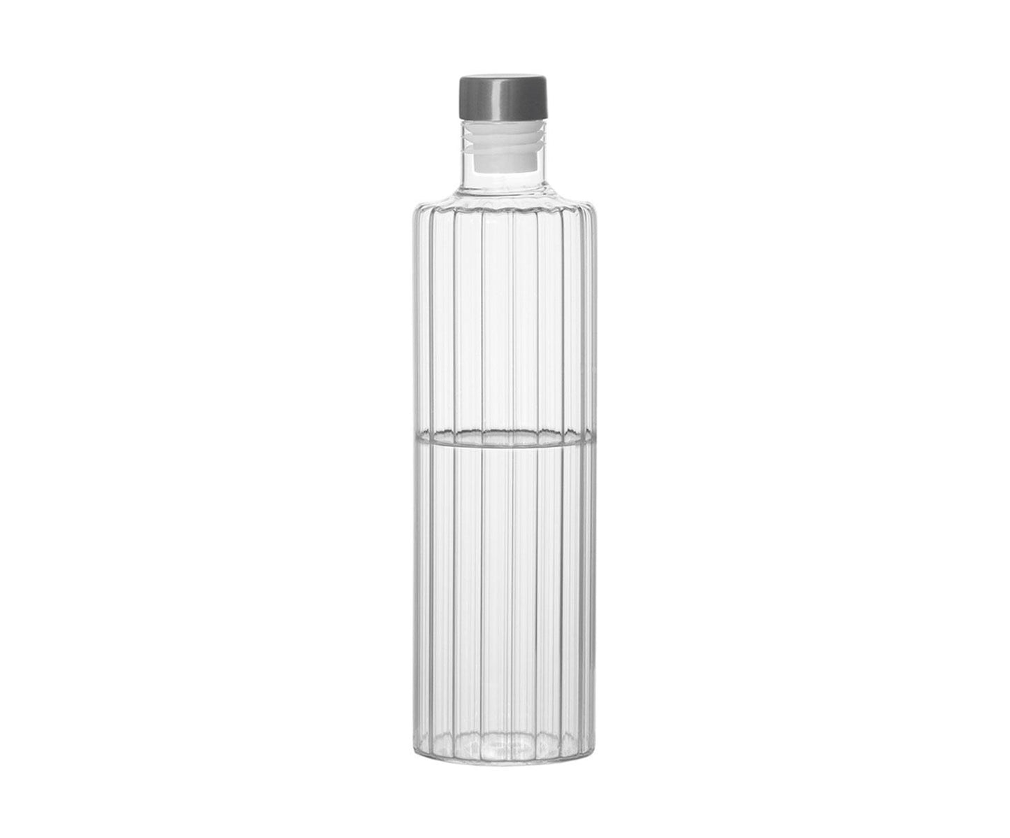 Botella de cristal con tapón de acero inoxidable 1L Andrea House
