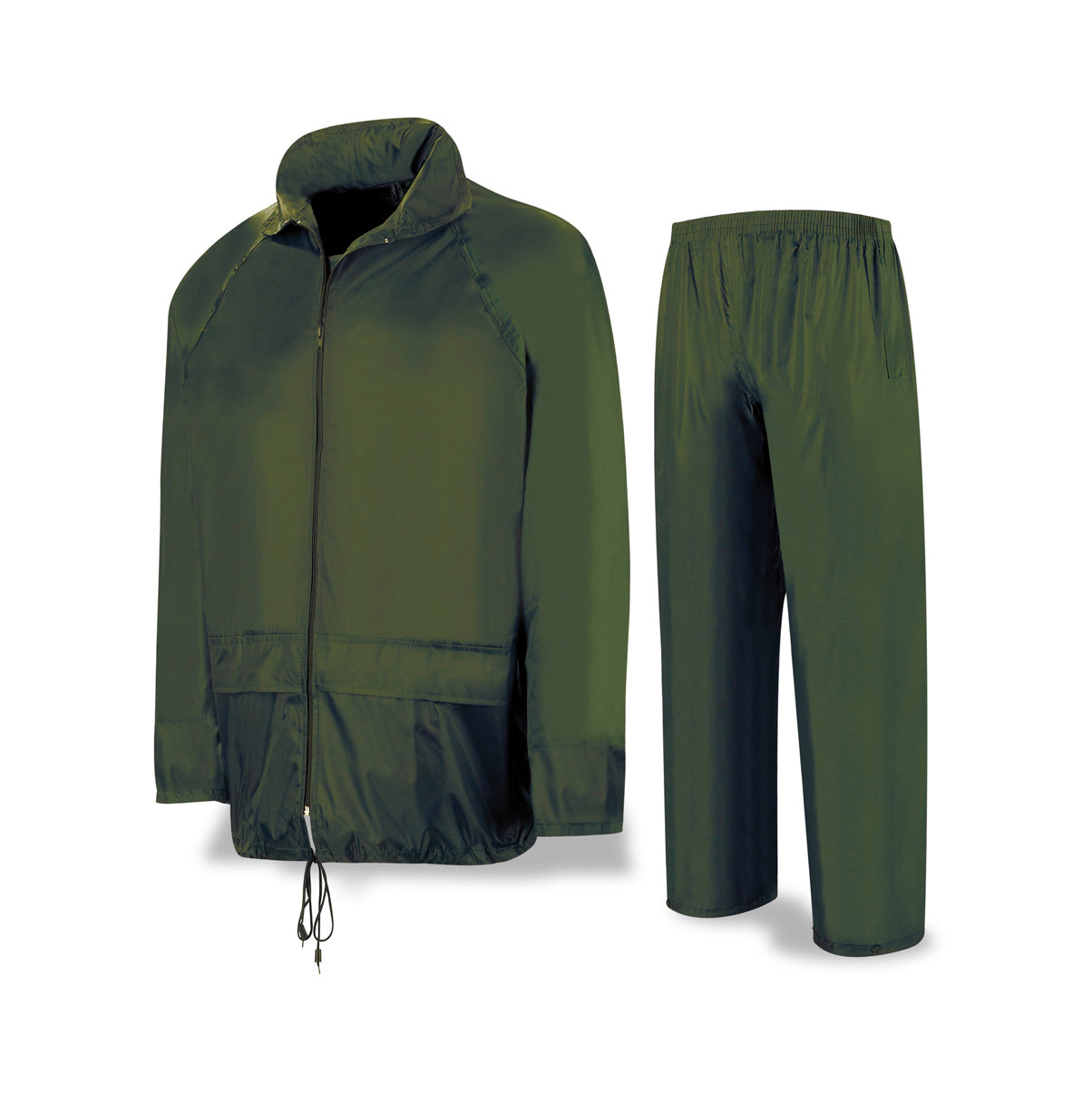 Groene polyester/PVC-regenpak in ingenieursstijl METEO Marca 188TAIV