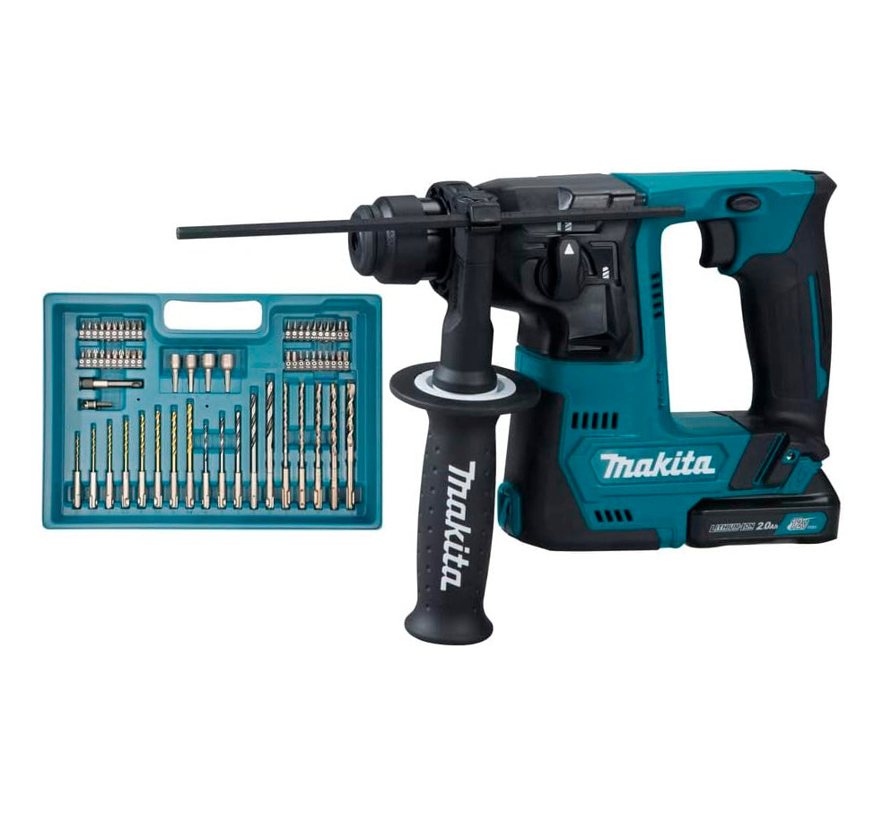 Marteau perforateur 10,8V avec accessoires 2 batteries 2.0Ah + Chargeur + Malette Makita HR140DSAE1