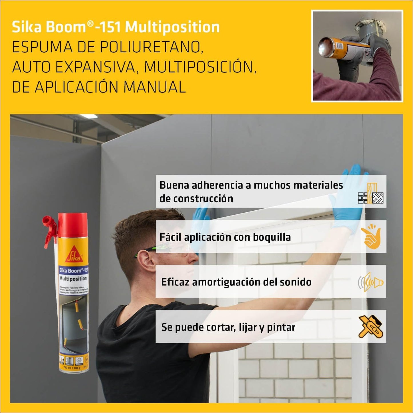 Sika Boom-151 Multiposition polyurethaanschuim 750 ml