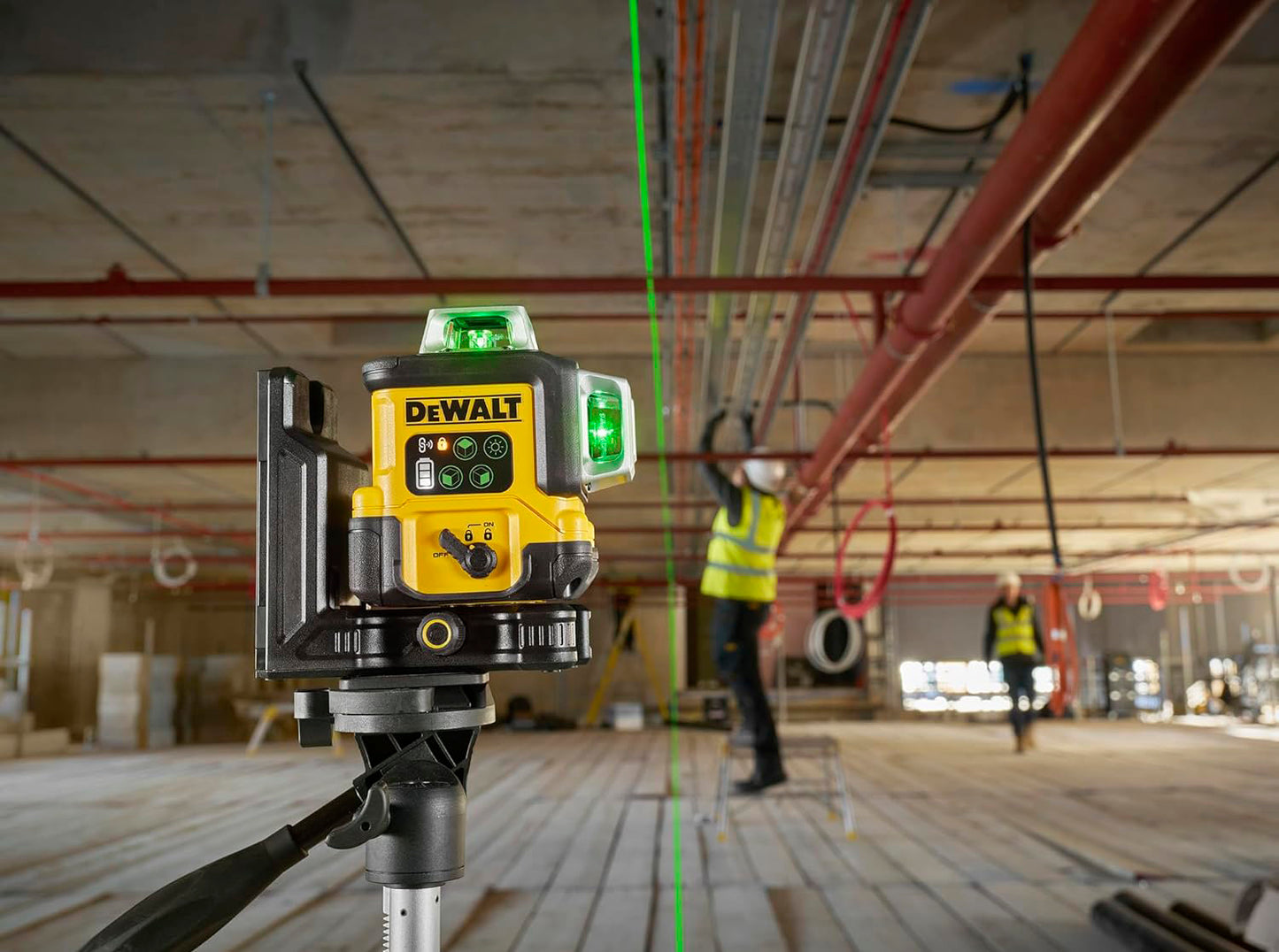 Dewalt DCLE14361GB 3 x 360° Green Beam Self-Levelling Laser USB-C