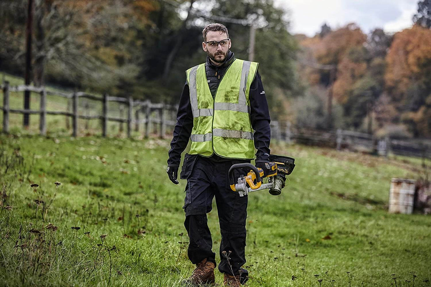 Dewalt DCMST561P1 XR 18V ​​36cm opvouwbare grastrimmer met accu en lader