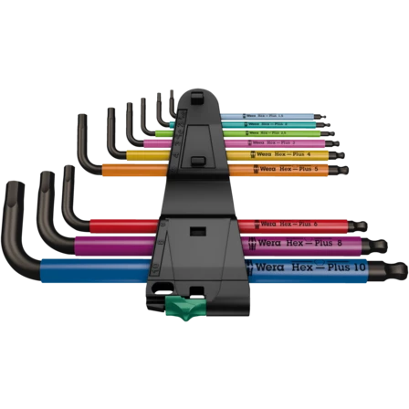 Wera 950/9 Metric Hex-Plus Multicolour Allen Key Set