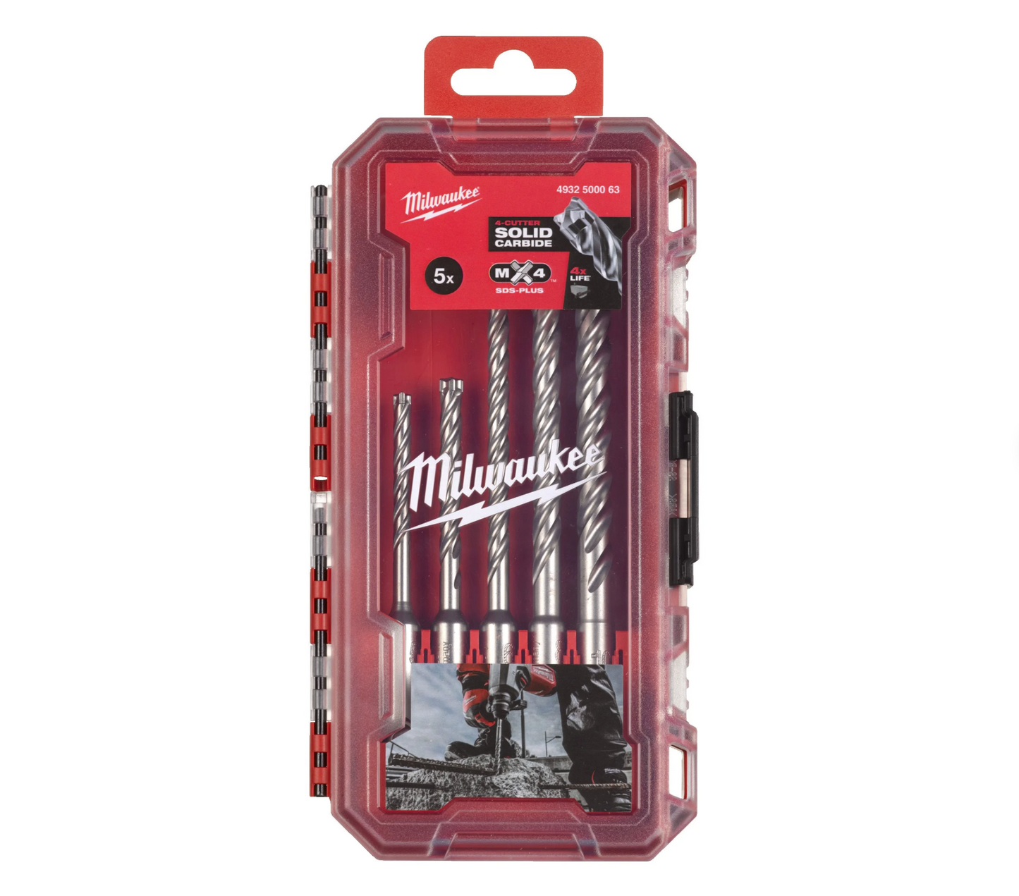 Set van 5 SDS-PLUS MX4-boren van Milwaukee