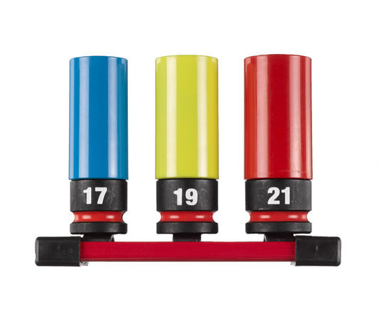 Jeu de 3 douilles à impact hexagonales Milwaukee 1/2" pour pneus