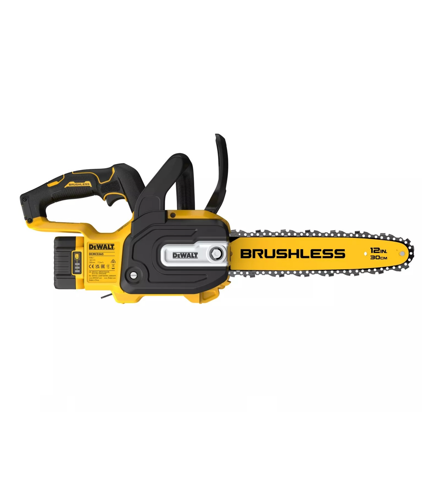 Dewalt XR 18V ​​30cm compacte kettingzaag met accu en lader DCMCS565P1