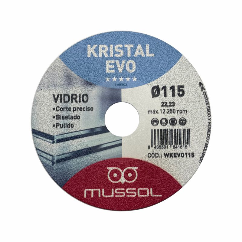 Diamond blade for glass KRISTAL EVO 115mm Mussol