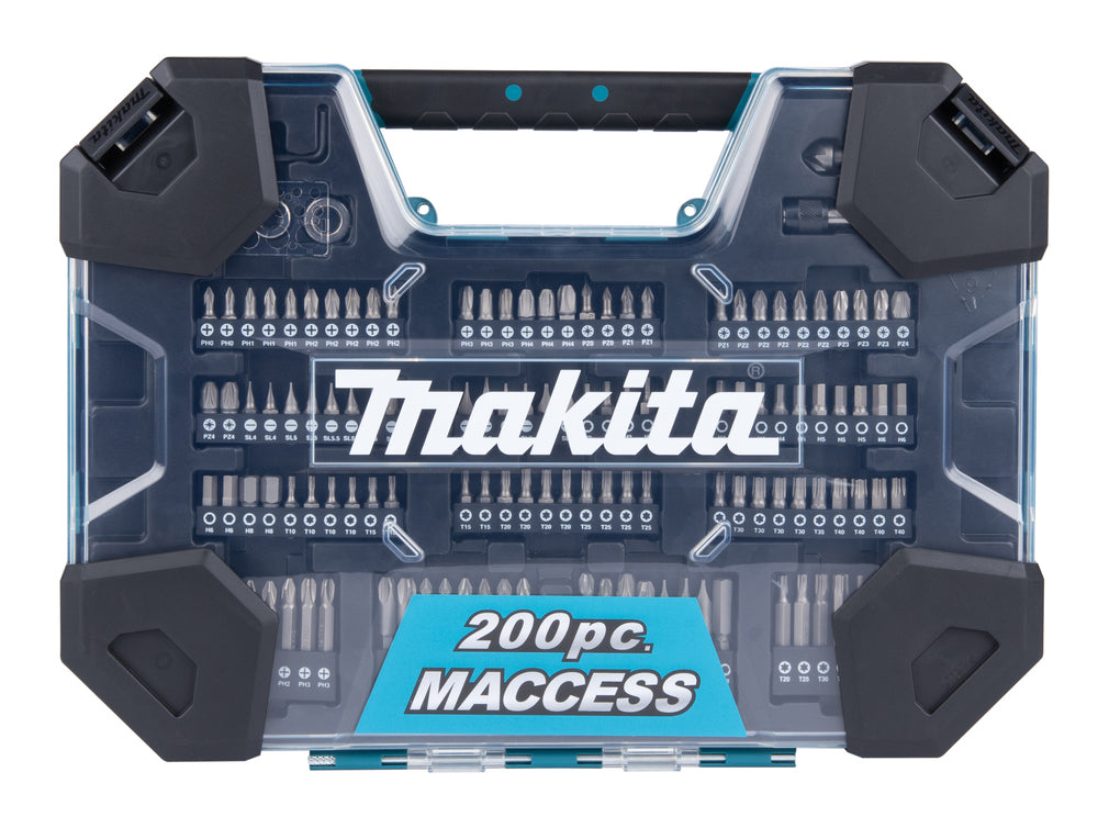 Estuche de brocas y puntas de atornillar Maccess (200 uds) E-22610 Makita