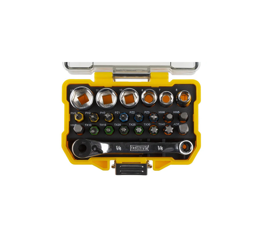 24-Piece Socket and Screwdriver Bit Set Dewalt DT71516
