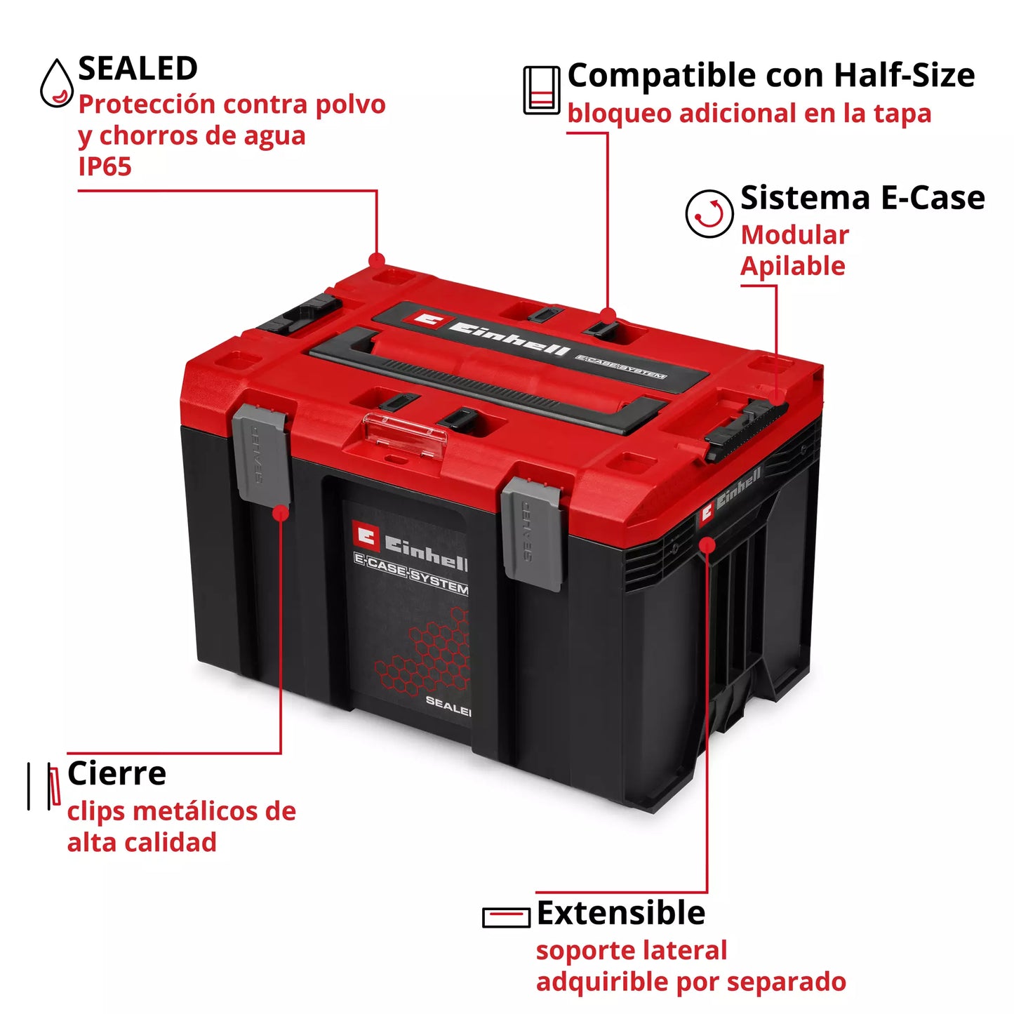 Einhell E-Case M verzegelde diepe aktetas