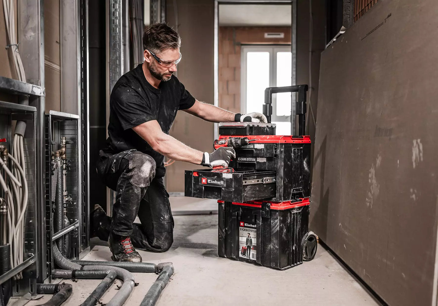 Einhell E-Case Drawer organizer case with drawers