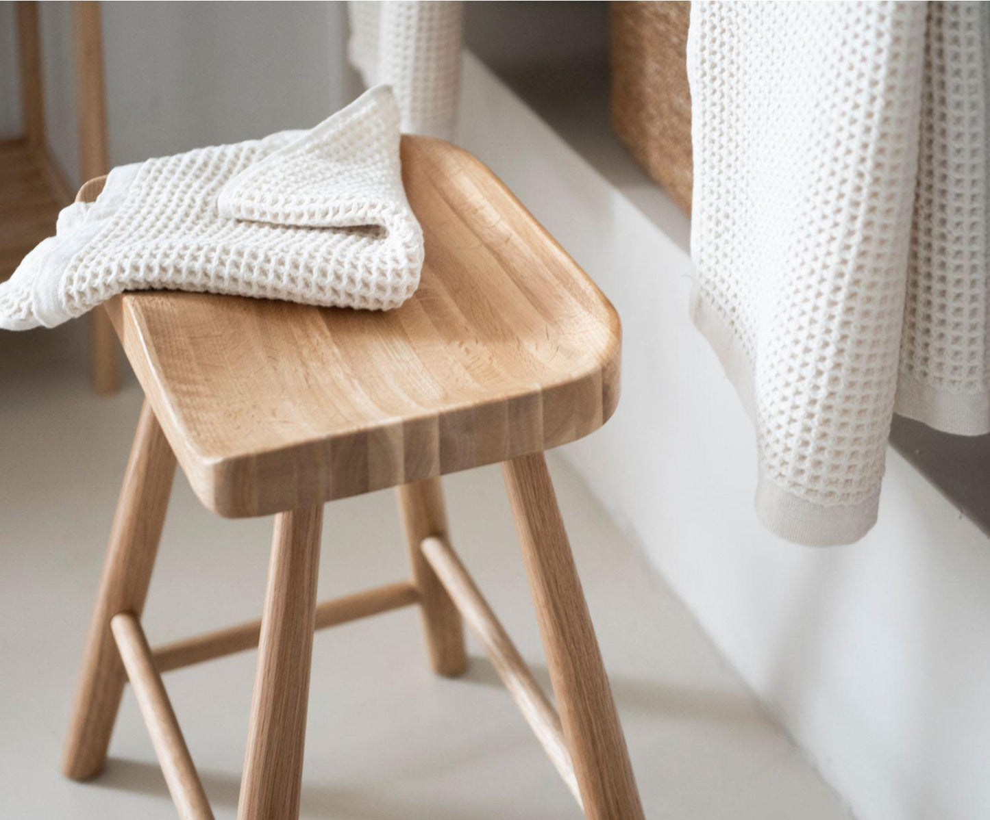 Andrea House oak wood stool