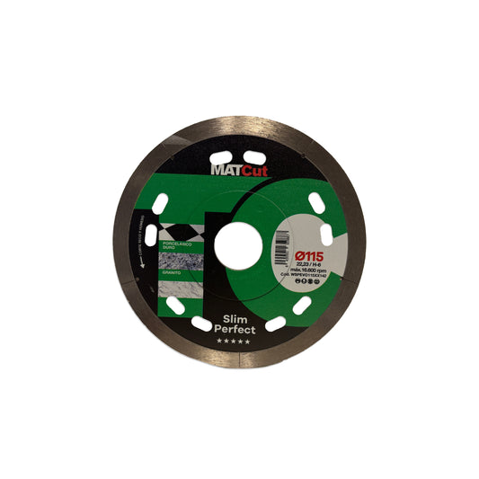 Doorlopende diamantschijf voor porselein Slim Perfect MATcut 115 mm Mussol