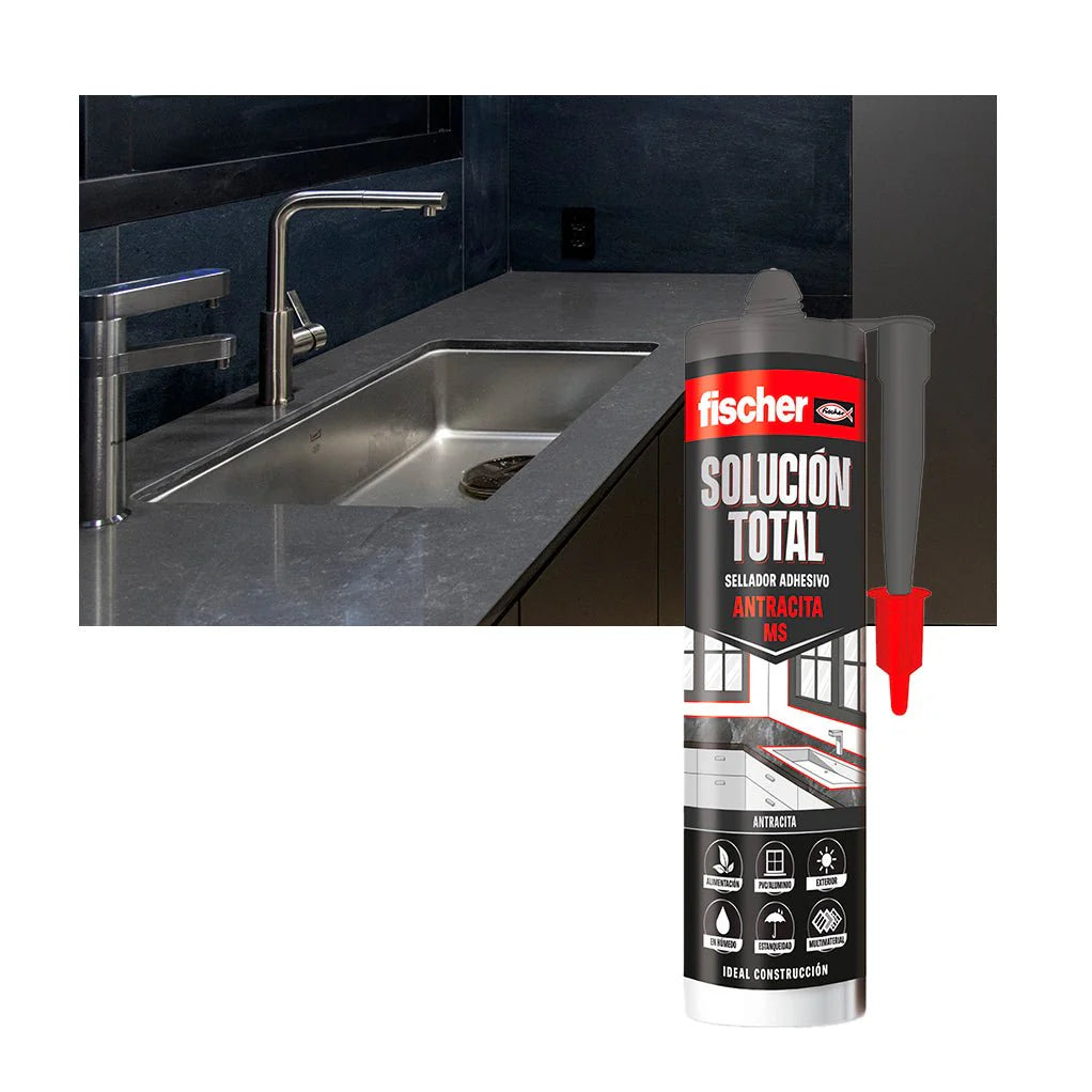 Cartouche de mastic adhésif MS Solution totale 290 ml Fischer
