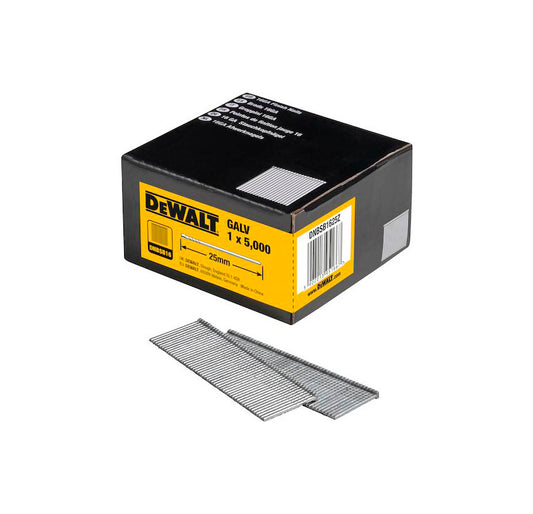 Doos met 5000 gegalvaniseerde spijkers 1,6x25mm Dewalt DNBSB1625Z
