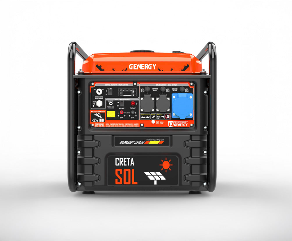 Generador Inverter 7500 W 230 V 459 cc 4 tiempos CRETA SOL Genergy